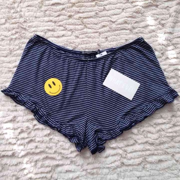 Brandy Melville Pants - Navy White Striped Vodi's
