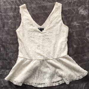 Beautiful Lace Peplum Blouse