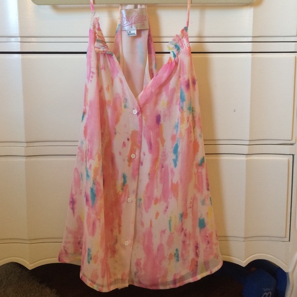 Rory Beca button down tank top size large!