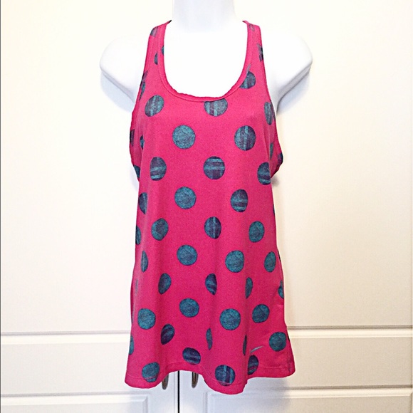 Nike DriFit Fuchsia Polka Dot Tank - Picture 5 of 5