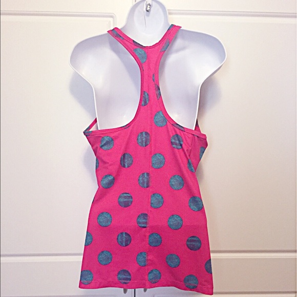 Nike DriFit Fuchsia Polka Dot Tank - Picture 2 of 5