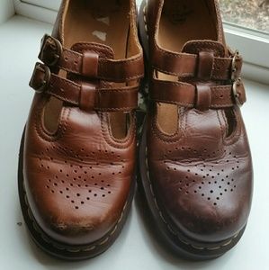 Brown Dr. Martens Maryjanes