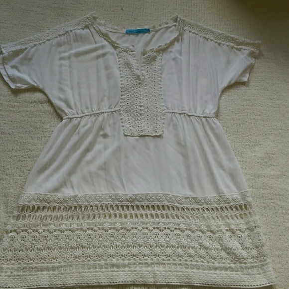 White Swimsuit Cover-up