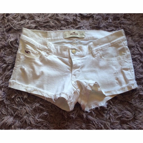 White Hollister Cut Off Shorts