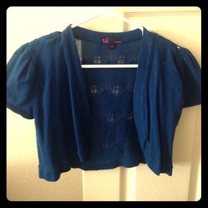 Blue Bolero sweater