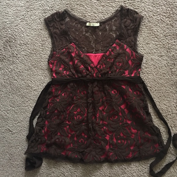 Anthropologie-Weston Wear Small Lace Blouse