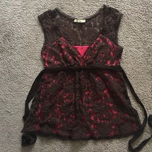 Anthropologie-Weston Wear Small Lace Blouse