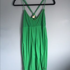 Billabong green criss cross strap eyelet sundress