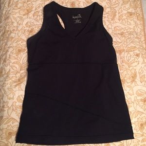 Black racer back workout tank