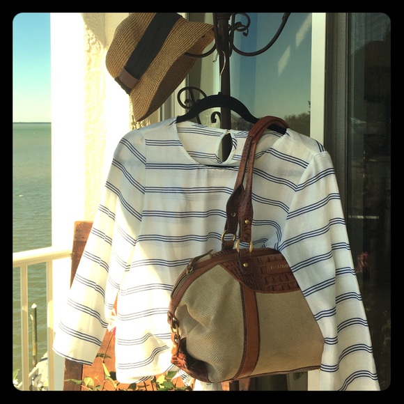⚡️SALE⚡️XS Cremieux Blue and White striped Top