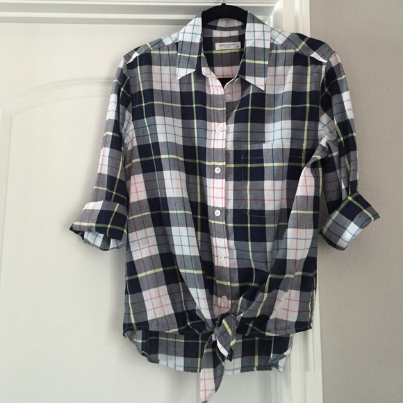 **Sold** NWOT Equipment Plaid blouse - Small