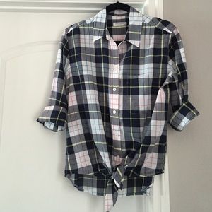 **Sold** NWOT Equipment Plaid blouse - Small