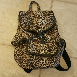 Leopard print book bag