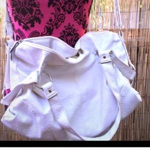 All Day White Overside Purse