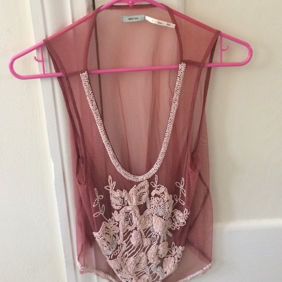 Kimchi blue pink sheer tank