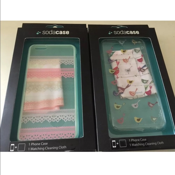 iPhone 6 Plus 2 cases w/ matching cleaning cloths