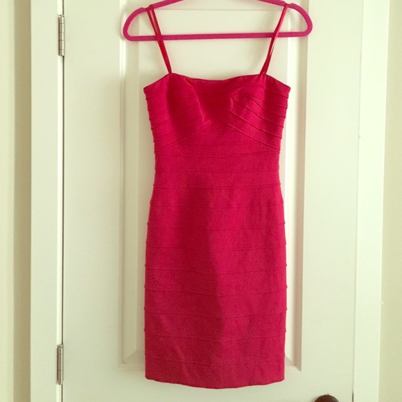 BCBG MaxAzria Bandage Hot pink Dress
