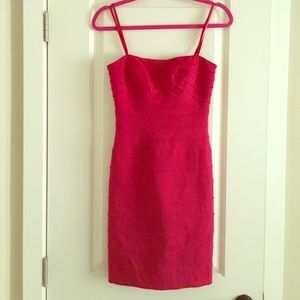 BCBG MaxAzria Bandage Hot pink Dress
