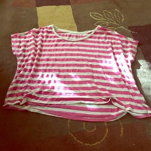 Aeropostale boxy cropped striped shirt