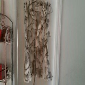 Faux fur laundry by shelly segal vest