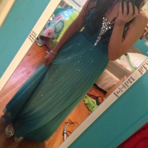 Blue Ombré Prom Dress