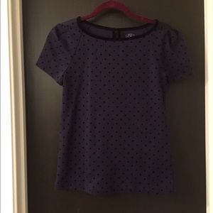 Loft navy and black polka dot top HM bundle