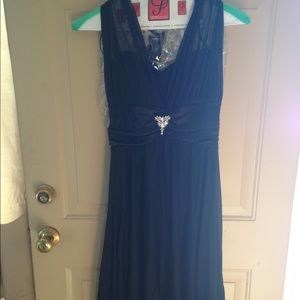 Black Mid-Length Prom Dress