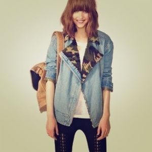 Jean Jacket with Camo Fleece