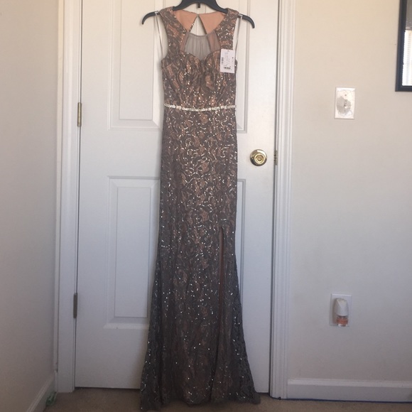 NEW Glitter Lace Gown - Picture 1 of 4
