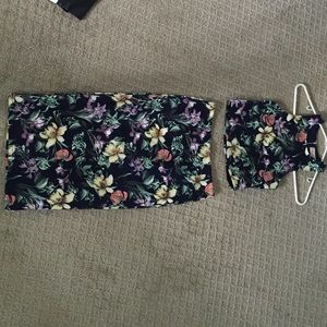 Crop top and skirt