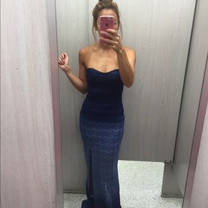 Formal floor length ombré dress