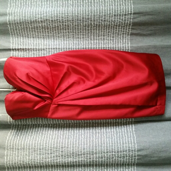 Last Chance! Strapless Red Bridesmaid Dress