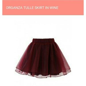 Organza tule skirt