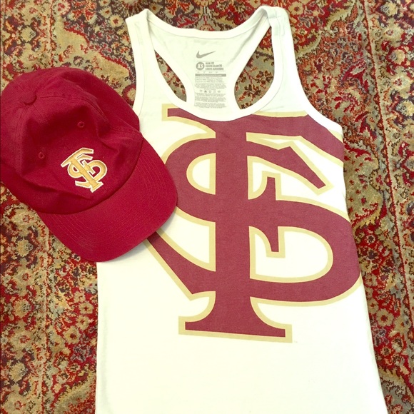 Nike XS Florida State Seminoles Tank Top and Cap - Picture 1 of 4