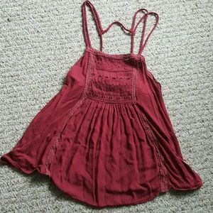 American Eagle Red/maroon flowy tank