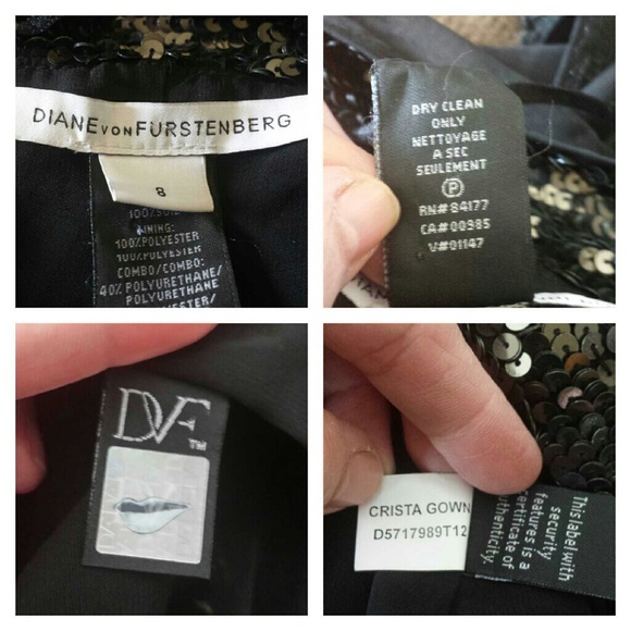 🌟 Host Pick 😍🔥 Dressed & Refresh DVF Gunmetal  Sequin Crista Gown size 8 NWOT - Picture 4 of 4