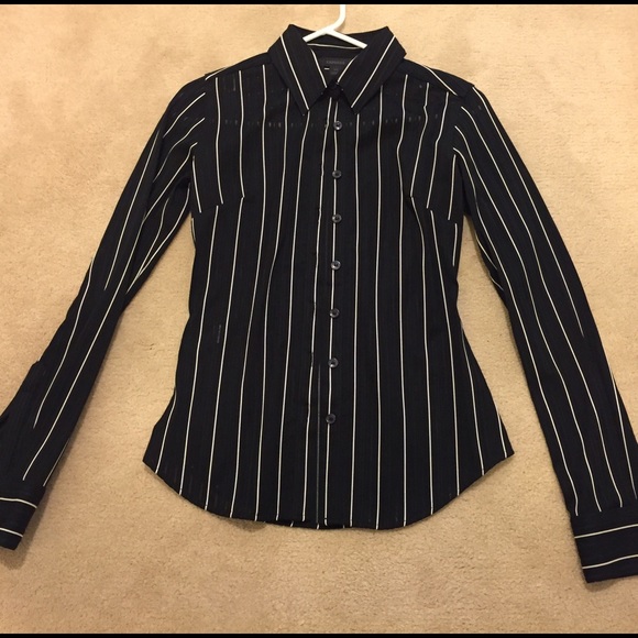 Express striped sheer dress shirt