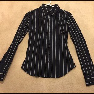 Express striped sheer dress shirt