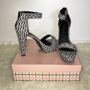 Wild Diva Black & White Heels
