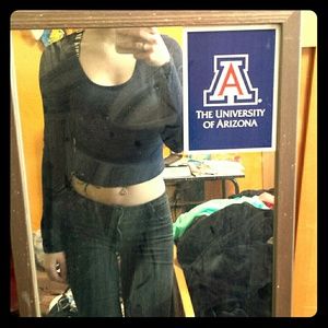 Blue Crop Top