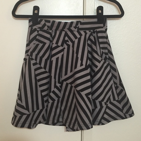 Cotton On Striped Skater Skirt