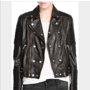 brand new mango biker leather jacket