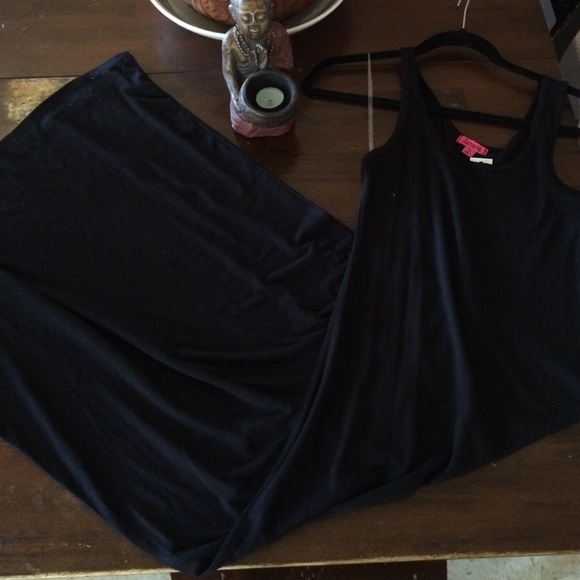 Black long maxi dress