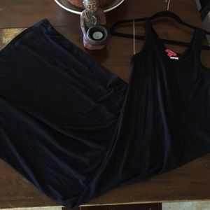 Black long maxi dress