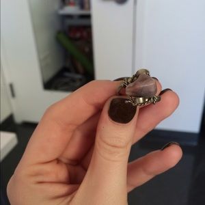 Purple Stone Wrapped Ring