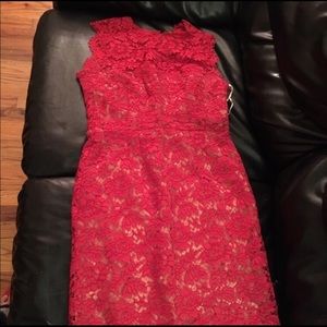 wine red lace valentino dress. worn only 1x