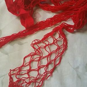 Red Big Fishnet Tights