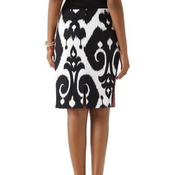 NWT WHBM embroidered ikat print skirt - Picture 3 of 4