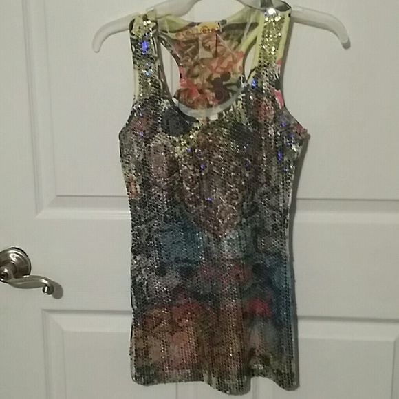 Sequin tank tops