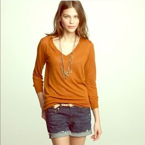 SOLD! J.CREW CREAM V-Neck Silk/Linen Sweater